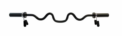 Гриф олимпийский сильноизогнутый черный 47" REBEL R-OB47-W-BK (с замками)