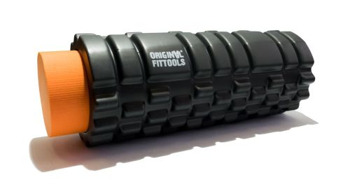 Ролик массажный Original FitTools FT-DOUBLE-ROLL 33х14 см (черный двойной)#3 Ролик массажный Original FitTools FT-DOUBLE-ROLL 33х14 см (черный двойной)#3