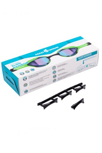 Очки для плавания MADWAVE ALIEN Rainbow (зеленый)#4