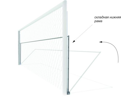 Складная оцинкованная нижняя рама для удержания сетки на земле SPORTWERK SpW-SR-4P (для ворот арт. SpW-AG-732-1 и SpW-AG-732-2P)