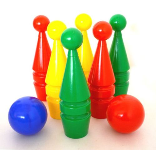 Кегли для детей пластиковые (6 шт., 2 мяча) Кегли для детей пластиковые (6 шт., 2 мяча)