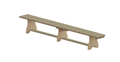 Скамейка гимнастическая "ГОСТ" 2000х280х350мм (дер. ножки) СТД-19