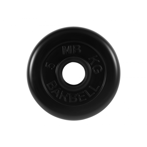 Диск обрезиненный 5кг, d=51мм (черный) MB Barbell MB-PltB51-5
