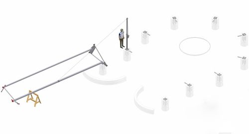 Подъёмник для стоек сектора метания молота и диска POLANIK CGL16-3#6