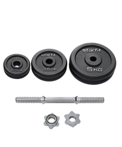 Гантель разборная чугунная STARFIT DB-715 18 кг Гантель разборная чугунная STARFIT DB-715 18 кг
