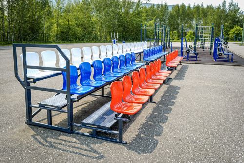 Трибуна сборно-разборная 3-х рядная на 50 мест СТ-220#6 Трибуна сборно-разборная 3-х рядная на 50 мест СТ-220#6