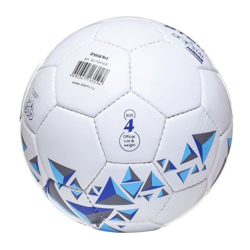 Мяч футбольный ATEMI CRYSTAL №4 (ПВХ) бело-синий#3 Мяч футбольный ATEMI CRYSTAL №4 (ПВХ) бело-синий#3