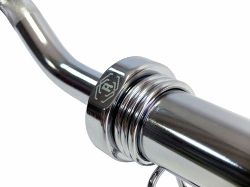 Гриф олимпийский сильноизогнутый хромированный 47" REBEL R-OB47-W-C (с замками)#2