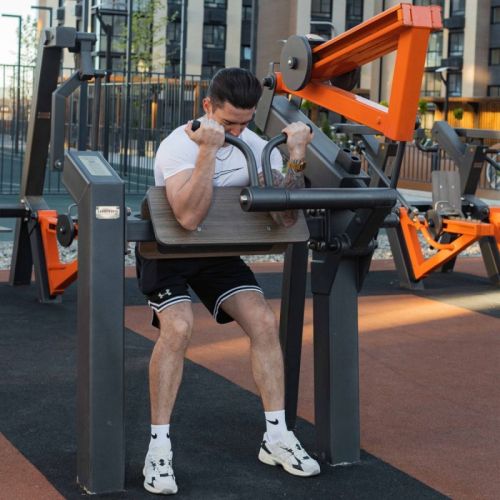 Уличный тренажер Бицепс-машина с переменной нагрузкой ZAVODSPORTA Power-1811#6 Уличный тренажер Бицепс-машина с переменной нагрузкой ZAVODSPORTA Power-1811#6