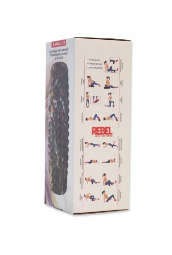 Ролик массажный профессиональный REBEL R-VMR-3313 33х13 см#6