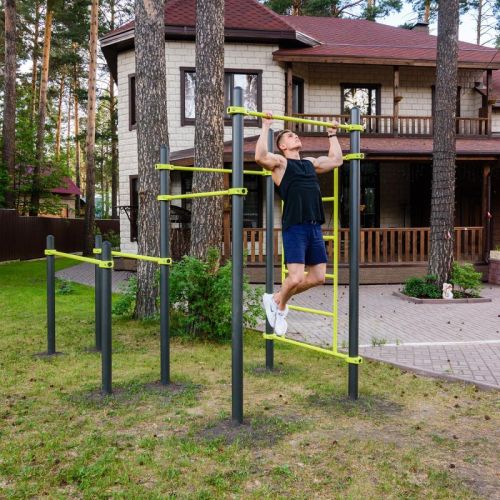 Воркаут (брусья, 3 перекладины, шведская стенка) ZAVODSPORTA W217#4