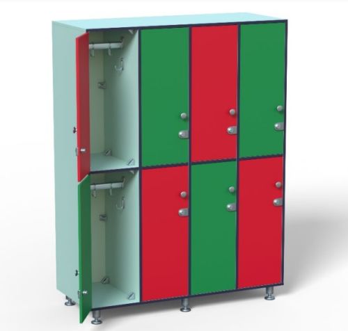 Шкаф для раздевалок HPL ТС 1-32 1200х500х1850 мм