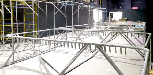 Батутная арена 6х3 м рама батута с опорами#2