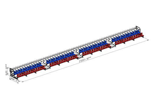 Трибуна сборно-разборная 3-х рядная на 150 мест СТ-259#4 Трибуна сборно-разборная 3-х рядная на 150 мест СТ-259#4
