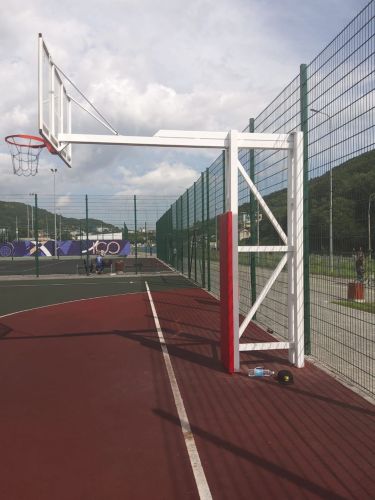 Стойка баскетбольная уличная стационарная, усиленная, вынос 2,2 м (с кольцом и сеткой) СТ-36#5 Стойка баскетбольная уличная стационарная, усиленная, вынос 2,2 м (с кольцом и сеткой) СТ-36#5