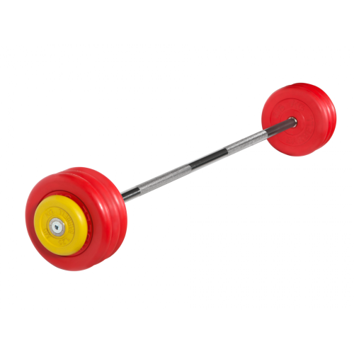 Штанга неразборная 37,5 кг цветная MB Barbell MB-BarMW-C37,5
