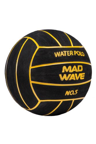 Мяч для водного поло MADWAVE M2230 №5 (резина) черный Мяч для водного поло MADWAVE M2230 №5 (резина) черный