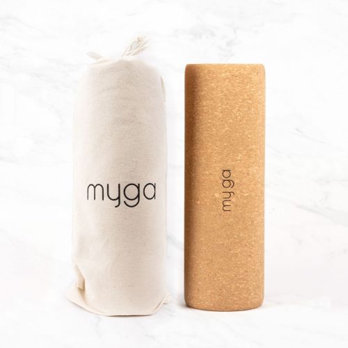 Массажный ролик MYGA Cork Massage Roller 30х10 см (пробка)#2