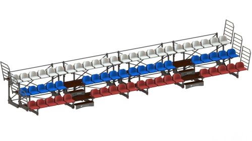 Трибуна телескопическая 3-х рядная на 64 места СТ-461