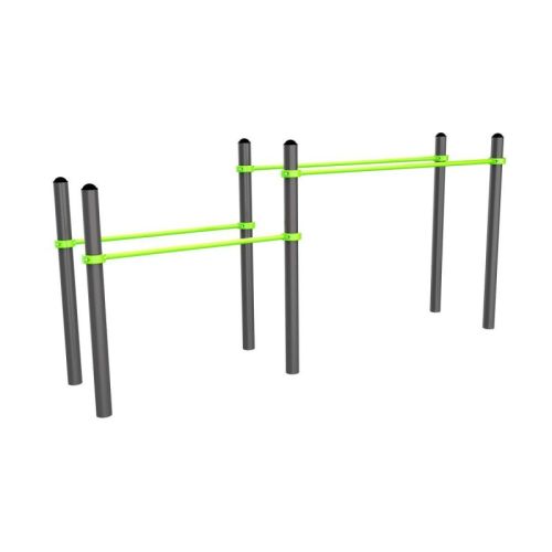 Воркаут Брусья двойные для отжиманий разноуровневые ZAVODSPORTA W210