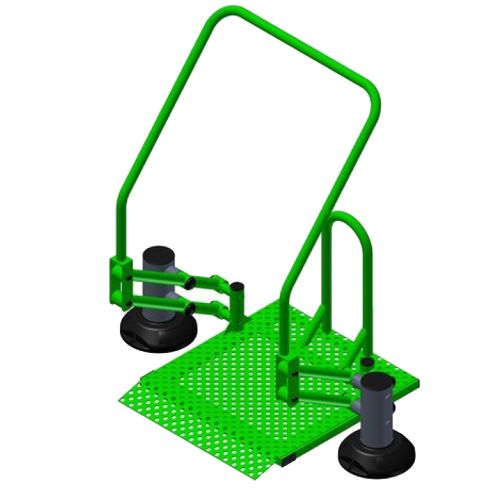 Уличный тренажер для людей с ограниченными возможностями Подтягивание на платформе