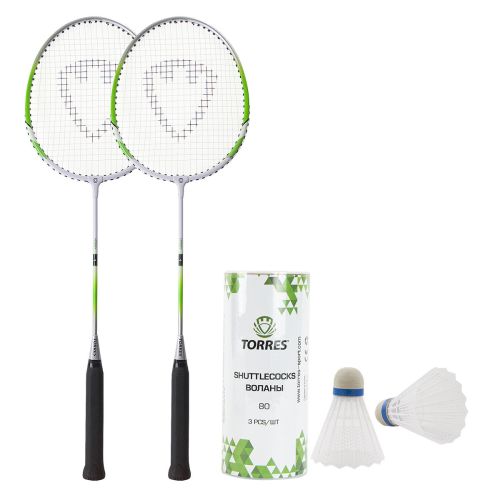 Набор для бадминтона TORRES Hobby (зелено-бело-черный)