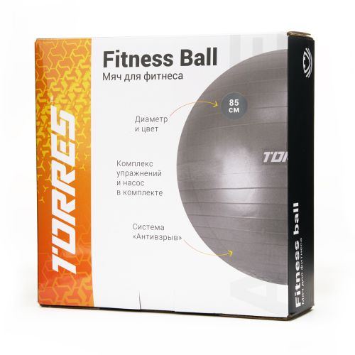 Мяч гимнастический TORRES 85 см (серый)#5