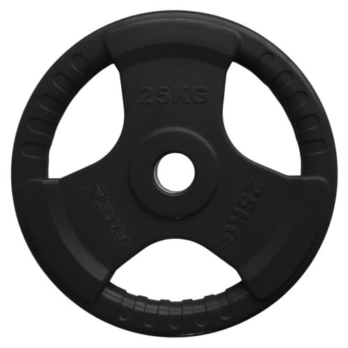 Диск олимпийский 25 кг обрезиненный черный с ручками V-SPORT LBH-25