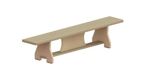 Скамейка гимнастическая "Стандарт" 1500х240х300мм (фанера 30 мм, дер. ножки) СТД-32