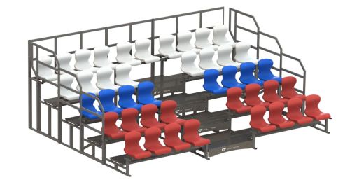 Трибуна сборно-разборная 5-ти рядная на 42 места СТ-416 Трибуна сборно-разборная 5-ти рядная на 42 места СТ-416