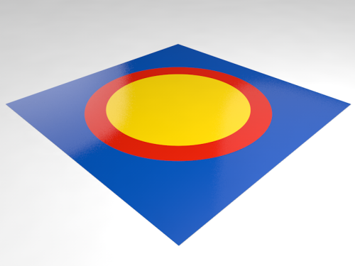 Ковёр борцовский 10х10х0,04 м, эквивалентно пл.140 кг/м3 (НПЭ, трёхцветный) СТП-87#2