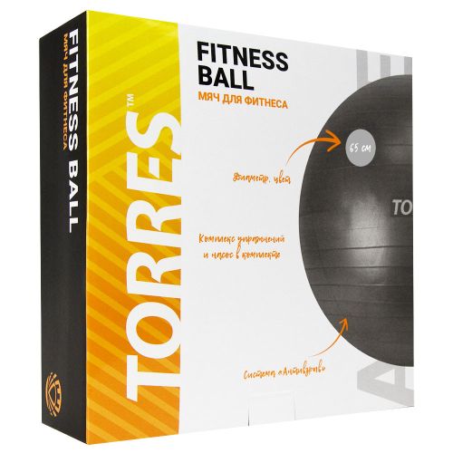 Мяч гимнастический TORRES AL122165GR 65 см (серый)#3