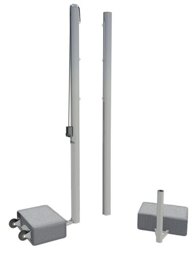 Стойки волейбольные универсальные алюминиевые 100х120 мм под противовесы SPORTWERK (SpW-AUS-8)