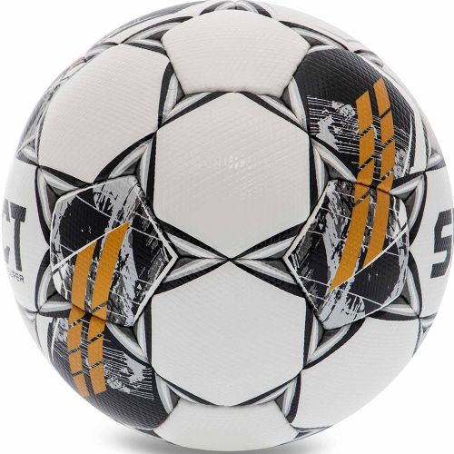 Мяч футбольный SELECT Super V23 №5 FIFA Quality Pro (ПУ-микрофибра) бело-черно-золотой#3 Мяч футбольный SELECT Super V23 №5 FIFA Quality Pro (ПУ-микрофибра) бело-черно-золотой#3