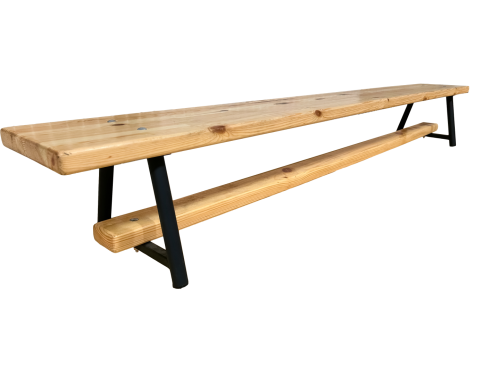 Скамейка гимнастическая "Стандарт" 3500х240х280мм (массив хвои, мет. ножки) СТП-67