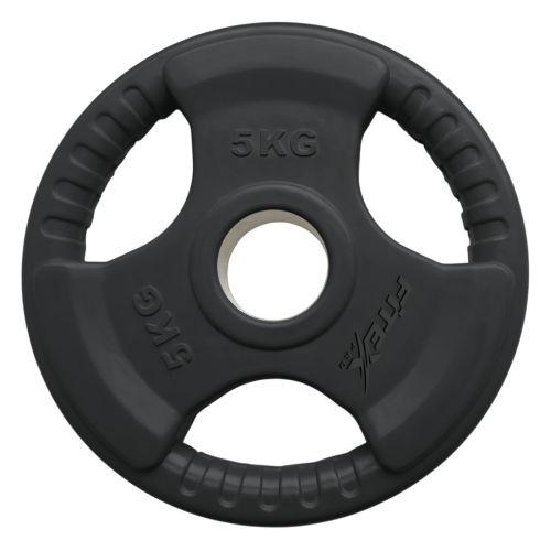 Диск олимпийский 5 кг обрезиненный черный с ручками V-SPORT LBH-5