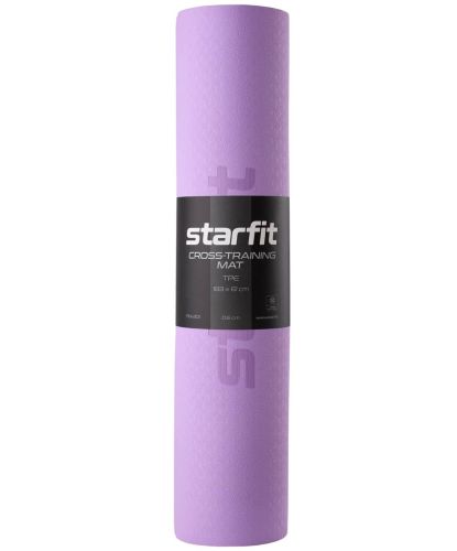 Коврик для йоги и фитнеса STARFIT FM-201 TPE 183х61х0,6 см (фиолетовый пастель/серый)#3