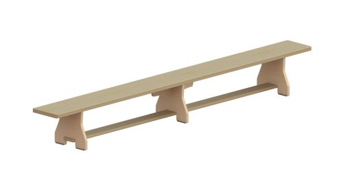 Скамейка гимнастическая "Стандарт" 2500х240х300мм (фанера 30 мм, дер. ножки) СТД-30