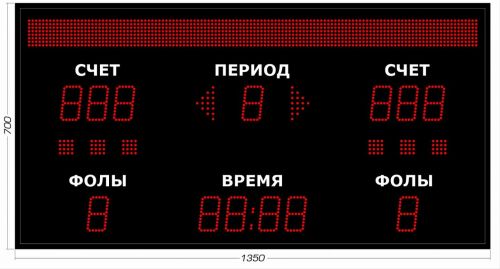 Табло для баскетбола 1350х700 мм Табло для баскетбола 1350х700 мм