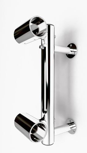 Кронштейн для хореографического (балетного) станка настенный двухрядный М22 (нержавеющая сталь) Кронштейн для хореографического (балетного) станка настенный двухрядный М22 (нержавеющая сталь)