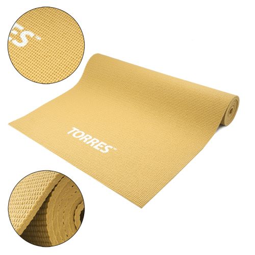 Коврик для йоги TORRES Relax 6 PVC 6 мм (бежевый)#5 Коврик для йоги TORRES Relax 6 PVC 6 мм (бежевый)#5