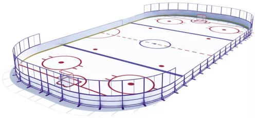 Купить хоккейная площадка 30х15 м стеклопластик по цене 959 460 ₽ в Москве